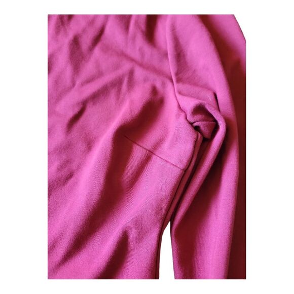 Catherine Malandrino Wine Colored Long Sleeve Fitted Knit Peplum Top Siz… - Picture 3 of 5